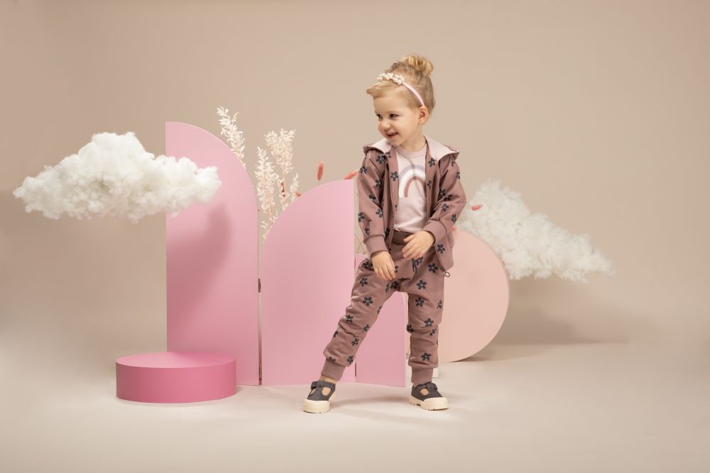 Pinokio Mikina s kapucí Happiness Dark Pink 98 - obrázek 2