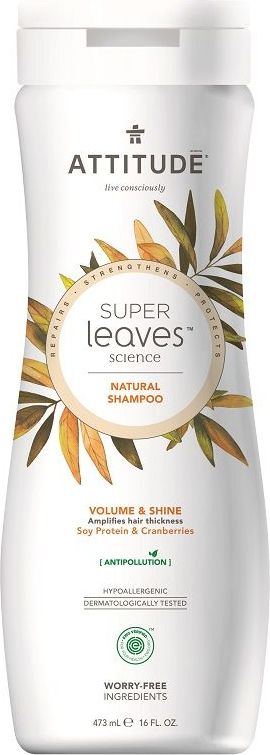 Attitude Přírodní šampón Super leaves s detoxikačním účinkem - lesk a objem pro jemné vlasy 473 ml - obrázek 1