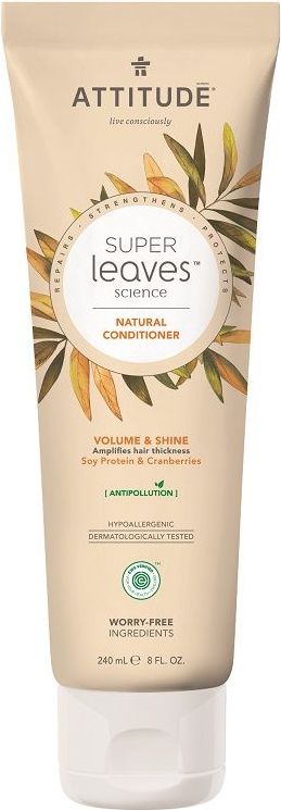Attitude Přírodní kondicionér Super leaves s detoxikačním účinkem - lesk a objem pro jemné vlasy 240 ml - obrázek 1
