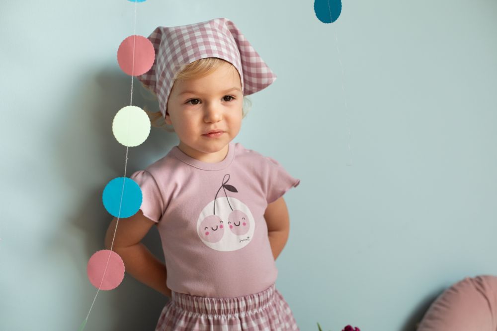 Pinokio Body krátký rukáv Sweet Cherry Pink 68 - obrázek 2