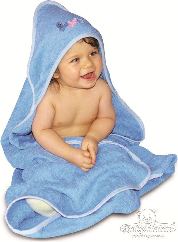 Baby Matex LUPER dětská osuška s kapucí Černá/Bílá - obrázek 2