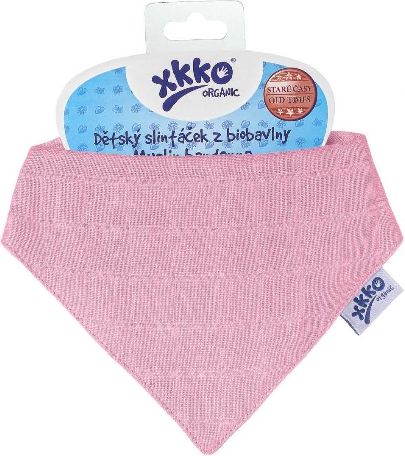 Kikko Dětský slintáček Organic Staré časy Light Pink 2021 - obrázek 1