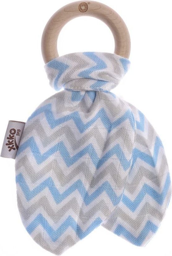 Kikko Kousátko BMB Lístky Chevron Baby Blue 2021 - obrázek 1