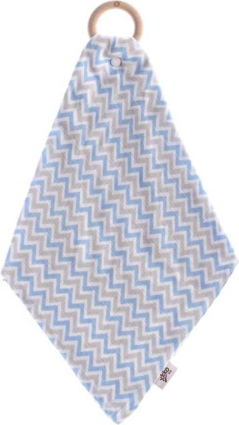 Kikko Kousátko BMB s plenkou Chevron Baby Blue 2021 - obrázek 1