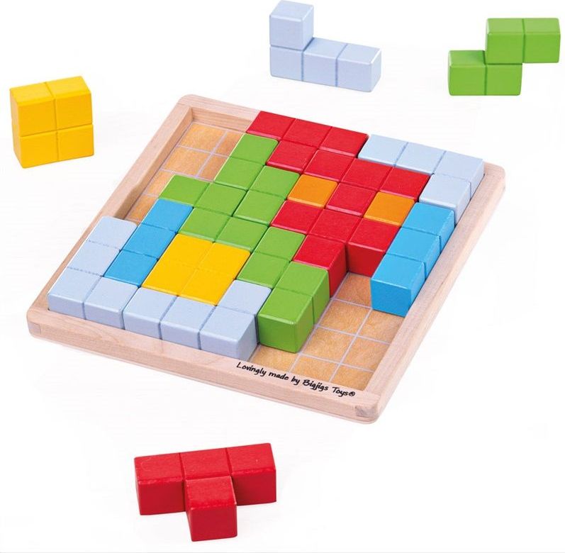 Bigjigs Toys Dřevěný hlavolam Bloky - obrázek 1