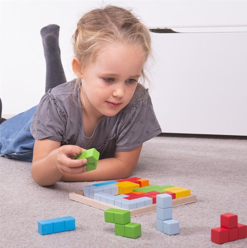 Bigjigs Toys Dřevěný hlavolam Bloky - obrázek 2