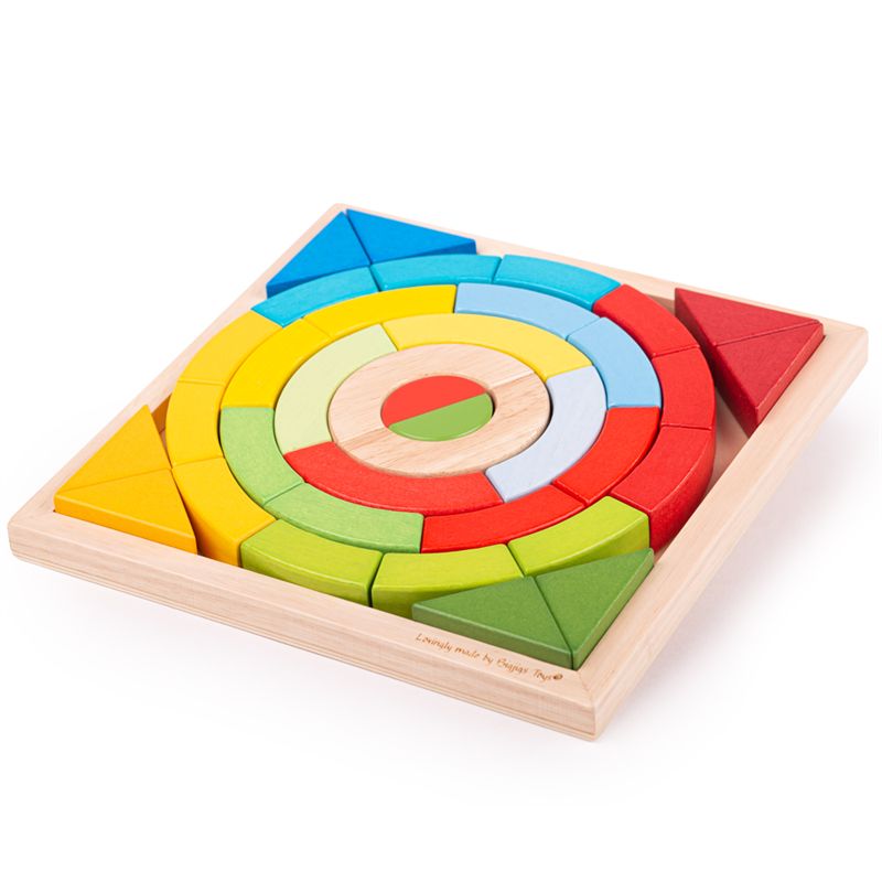 Bigjigs Toys Dřevěné skládací oblouky a trojúhelníky Bigjigs Toys - obrázek 1