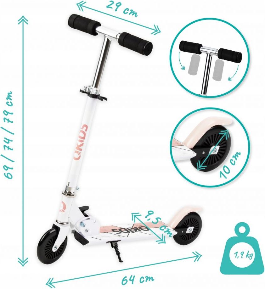 QKids Koloběžka Flo Aluminium Black 2021 - obrázek 2