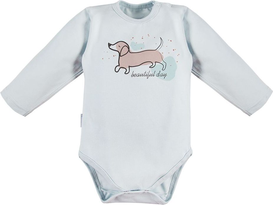 Eevi Body s dlouhým rukávem Lazy Days Blue dog 86 - obrázek 1