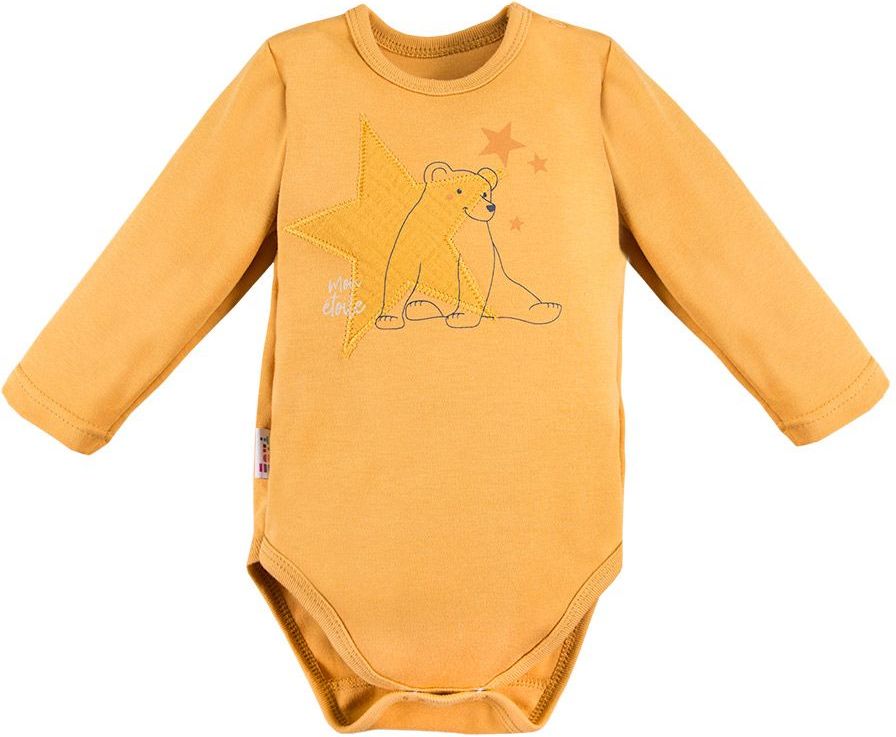 Eevi Body dlouhý rukáv Unique Yellow Bear 98 - obrázek 1