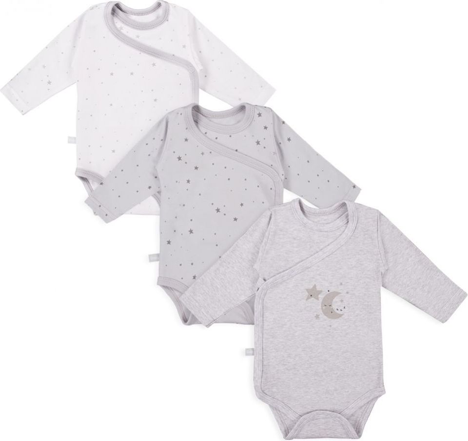 Eevi Body dlouhý rukáv Tiny set 3 ks Grey Boy - obrázek 1
