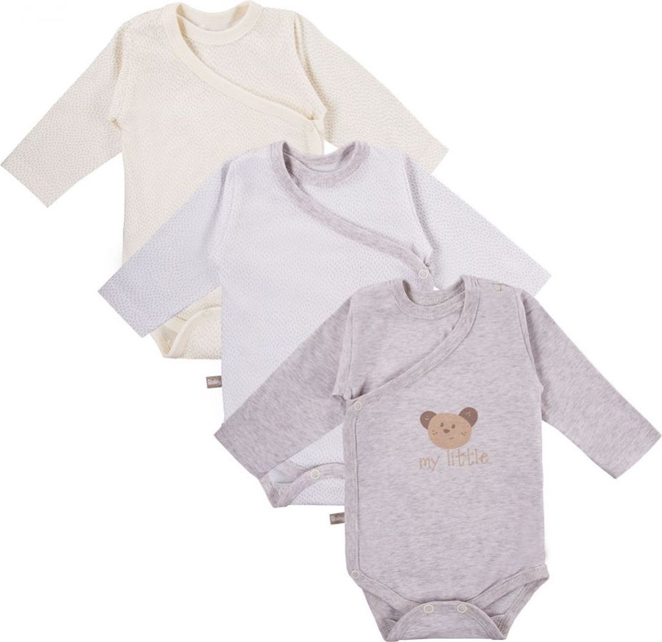 Eevi Body dlouhý rukáv Tiny set 3 ks Bear - obrázek 1