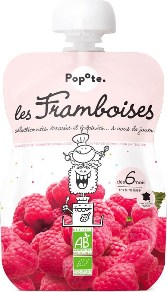 Popote Bébé Food Kapsička 120 g Popote Bio Malina - obrázek 1