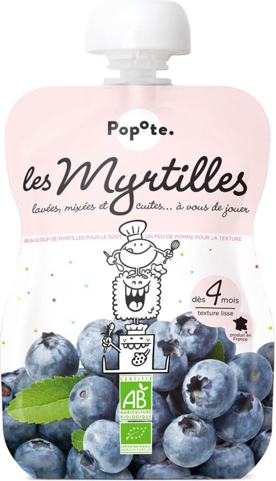Popote Bébé Food Kapsička 120 g Popote Bio Borůvka - obrázek 1