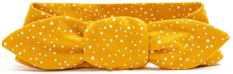T-Tomi Dětská zavazovací čelenka Mustard Dots 2021 - obrázek 1