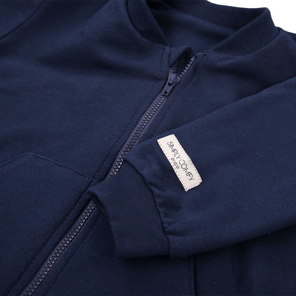 Eevi Mikina na zip Simply Comfy Navy Blue - obrázek 2