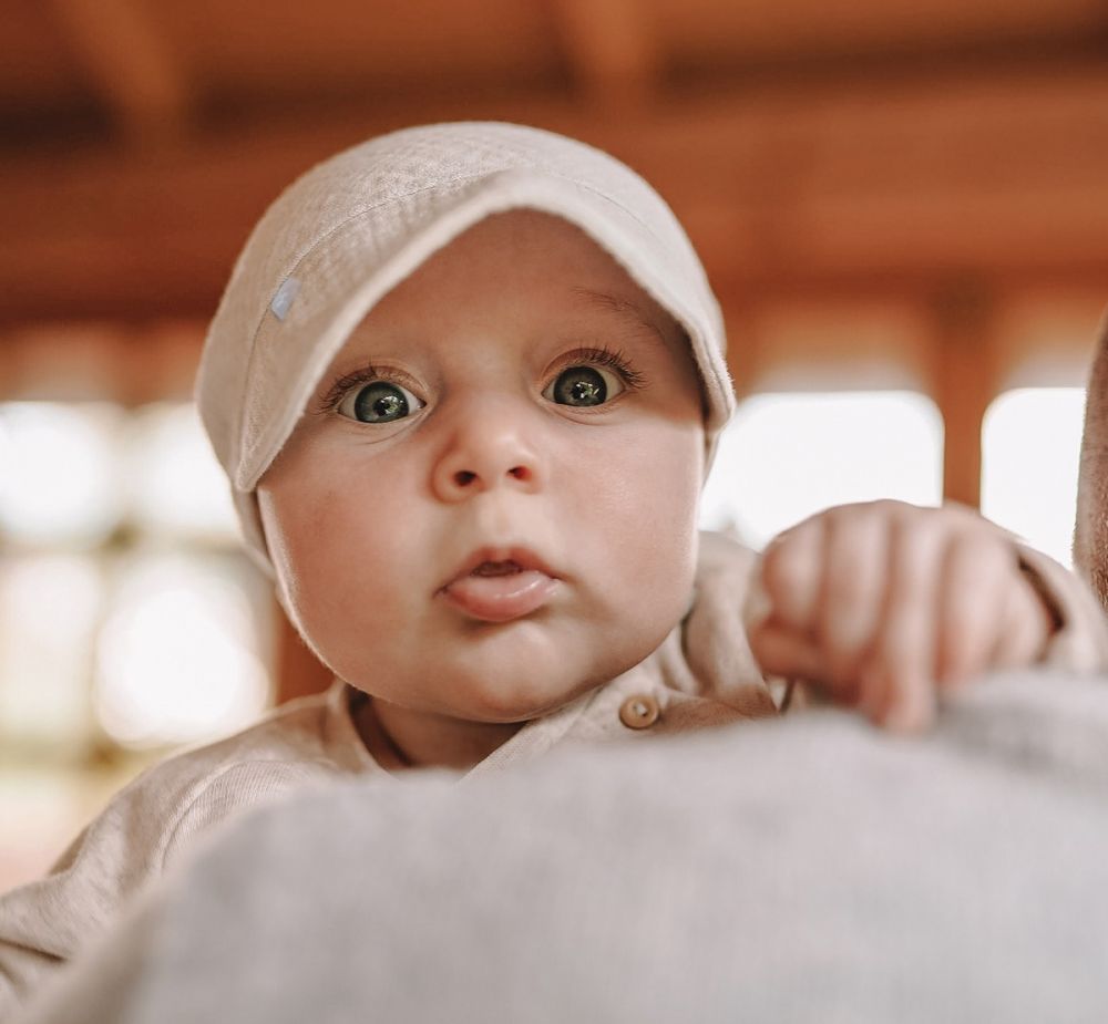 BabySteps Mušelínový šátek na hlavu Beige 2021 - obrázek 2