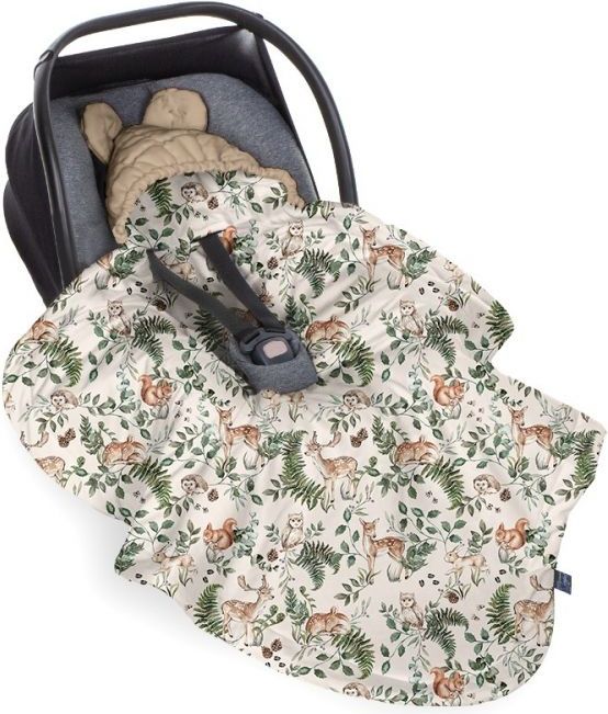 BabySteps Deka do autosedačky Animals Garden - Beige 2021 - obrázek 1