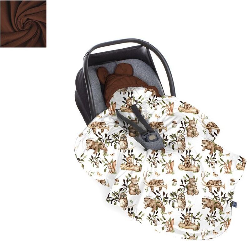 BabySteps Deka do autosedačky Happy Bear Light - Cappuccino 2021 - obrázek 1