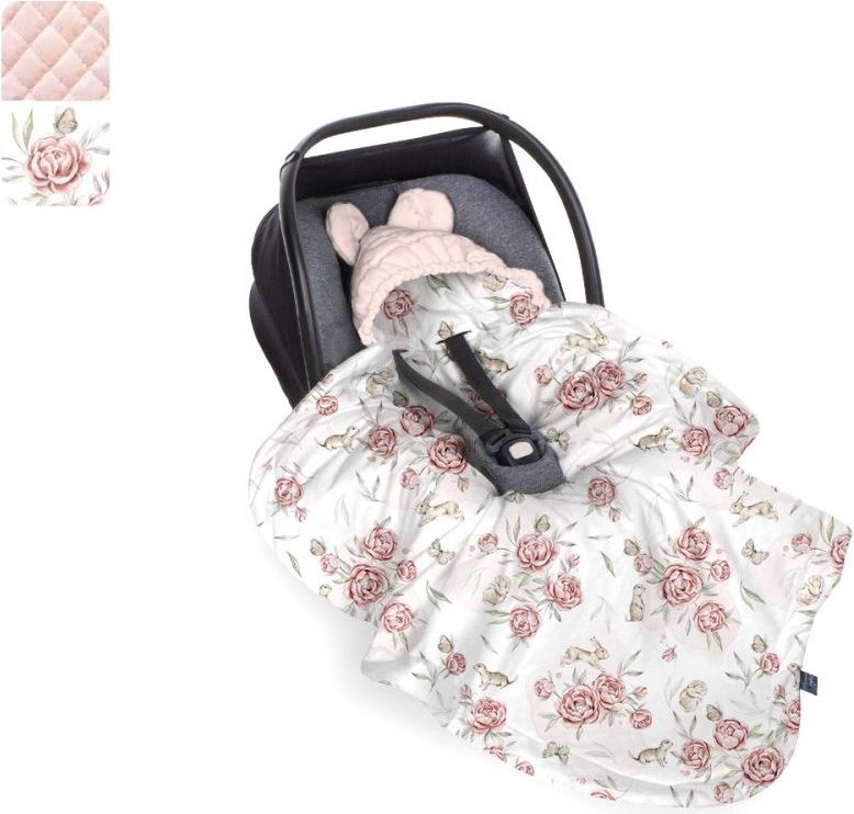 BabySteps Deka do autosedačky Peony Dreamland - Soft Pink 2021 - obrázek 1