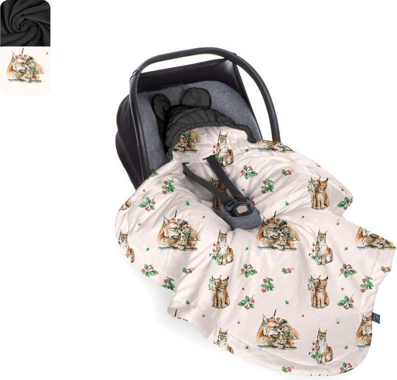 BabySteps Deka do autosedačky Wild Animals - Dark Gray 2021 - obrázek 1