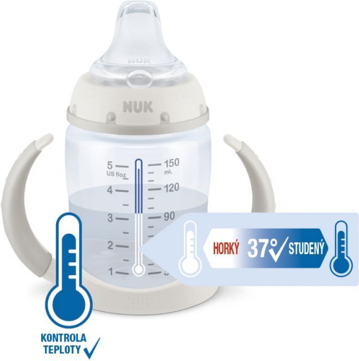 NUK Lahvička na učení s kontrolou teploty FC 150 ml Medvídek Pů - obrázek 2