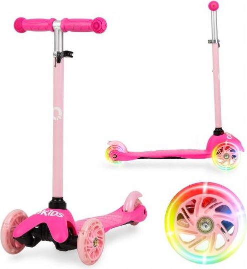 QKids Koloběžka Lumis LED Pink 2021 - obrázek 1