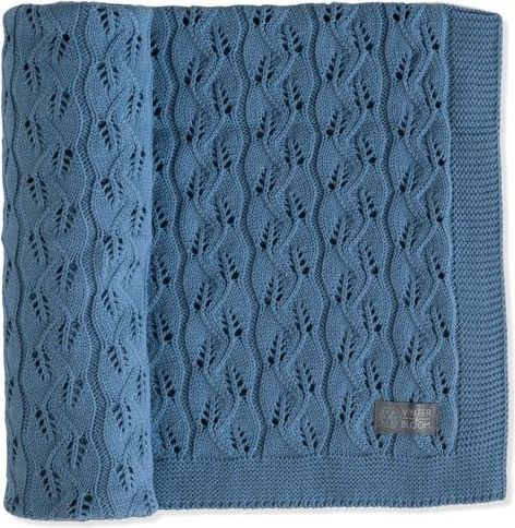VINTER & BLOOM Deka z organické bavlny 100x80 cm Moment Organic Denim Blue 2021 - obrázek 1
