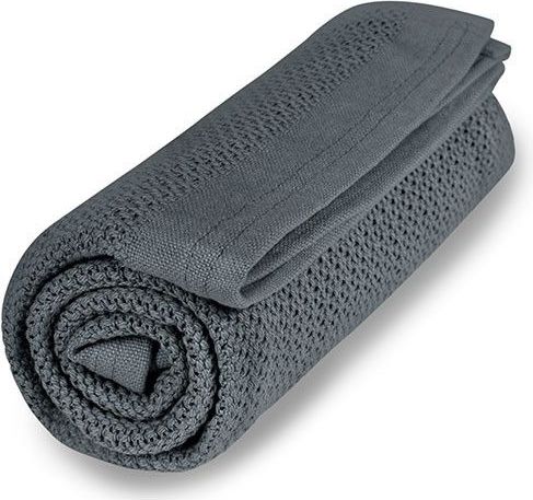 VINTER & BLOOM Deka z organické bavlny 100x75 cm Soft Grid Organic Steel Grey 2021 - obrázek 1