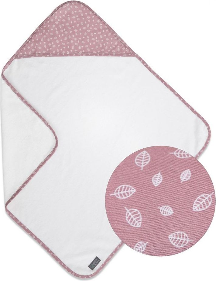 VINTER & BLOOM Osuška s kapucí Nordic Leaf Soft Pink 2021 - obrázek 1