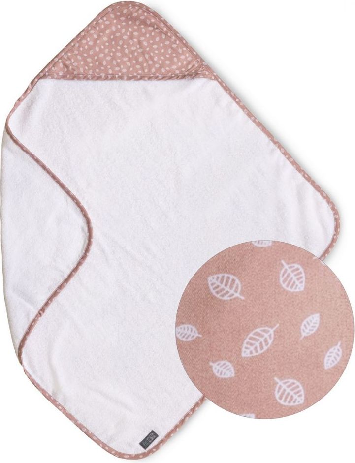 VINTER & BLOOM Osuška s kapucí Nordic Leaf Misty Rose 2021 - obrázek 1