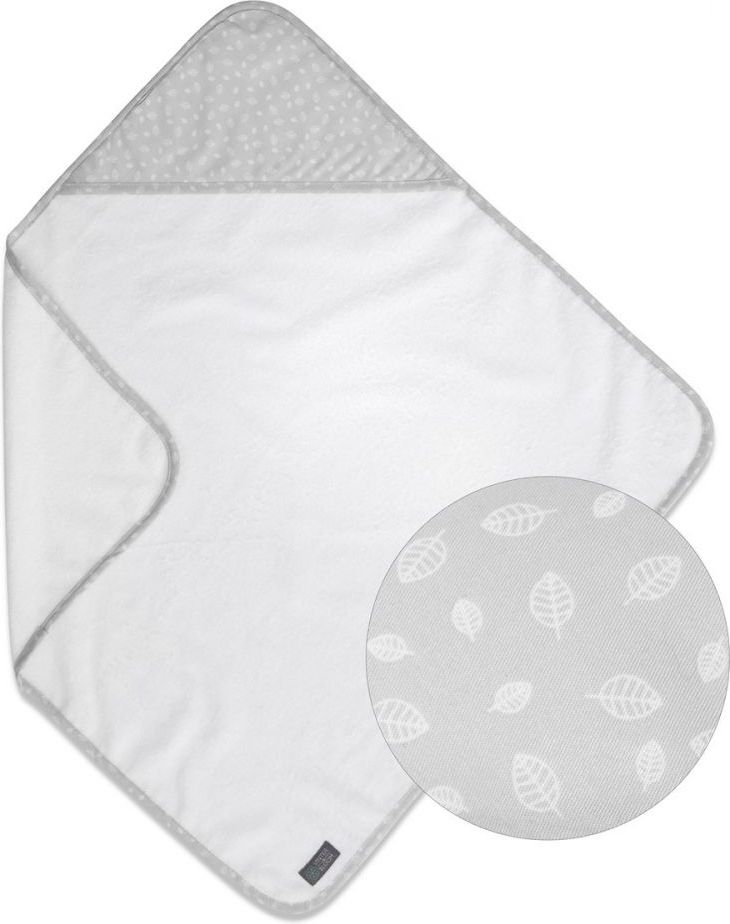 VINTER & BLOOM Osuška s kapucí Nordic Leaf Calm Grey 2021 - obrázek 1
