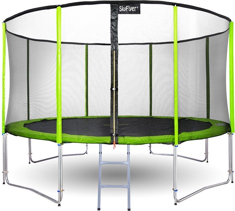 Mamido Trampolína s ochrannou sítí a žebříkem 487 cm zelená - obrázek 1