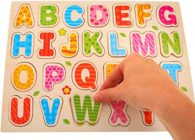 Mamido  Dřevěné puzzle abeceda - obrázek 1