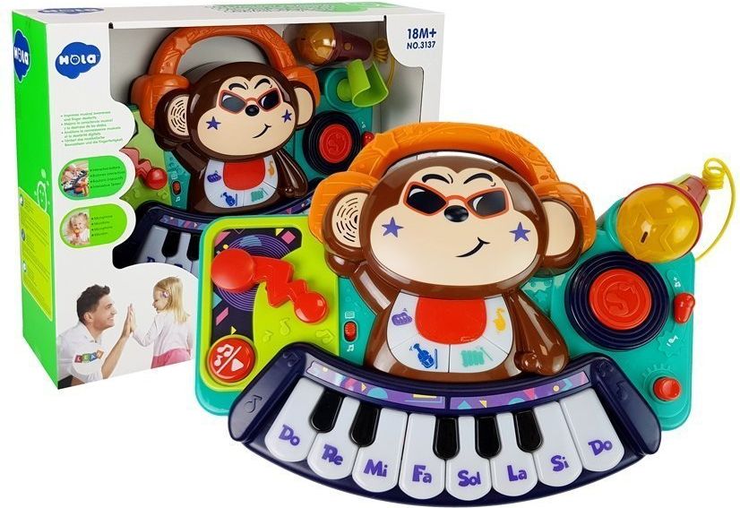 Mamido  Dětský interaktivní klavír pro nejmenší opička - obrázek 1