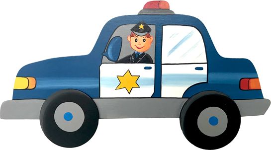 Dětská dekorace policejní auto - obrázek 1