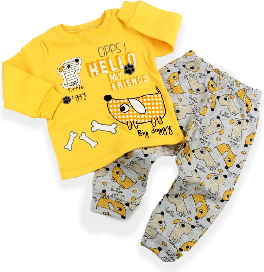 Dětské dvojdílné pyžamo Big doggy, žluté Velikost: 86 - obrázek 1
