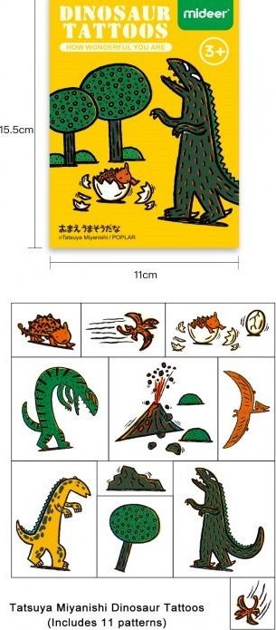 Mideer Tetování Dinosauři - obrázek 4