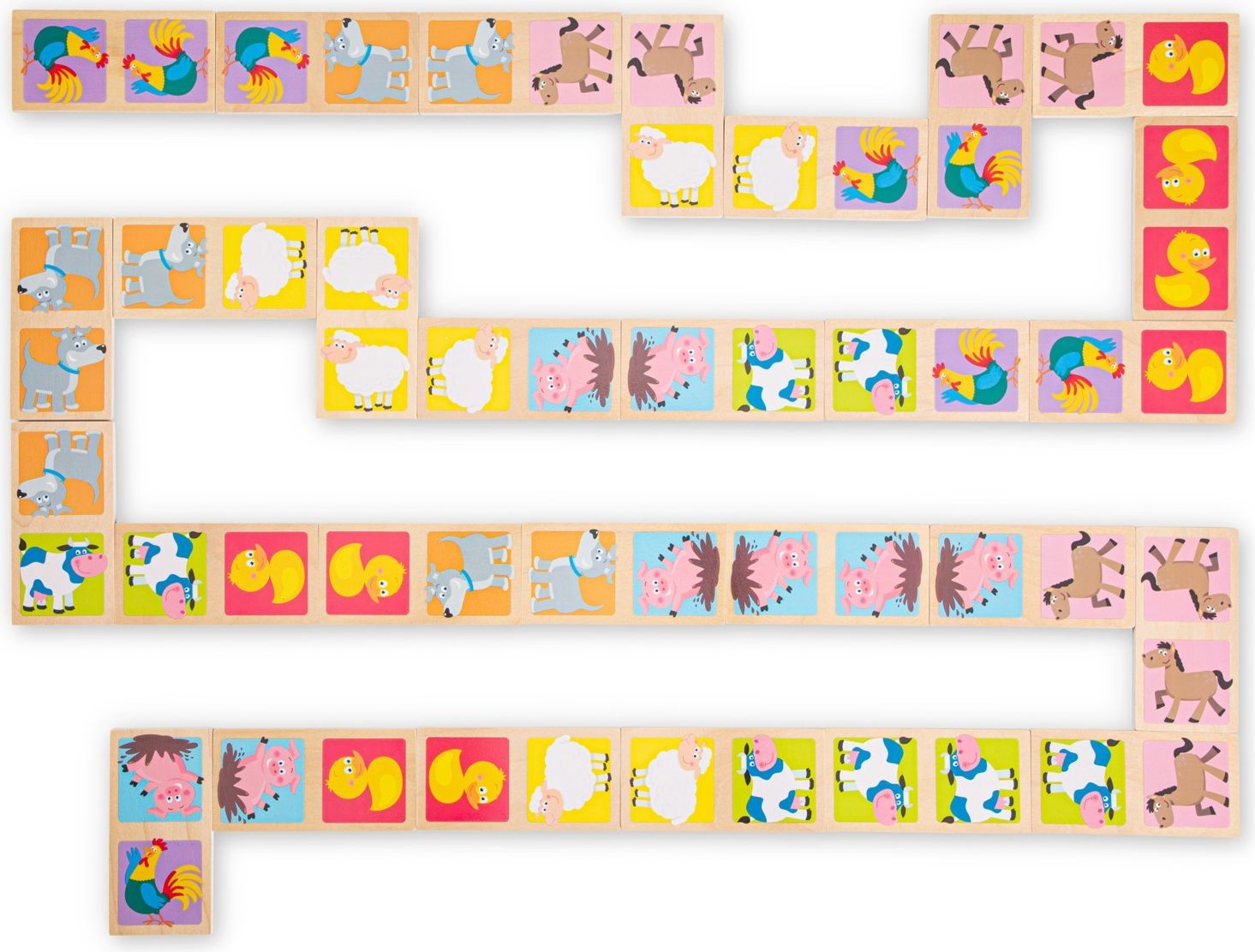 New Classic Toys Dřevěné domino zvířátka - obrázek 2