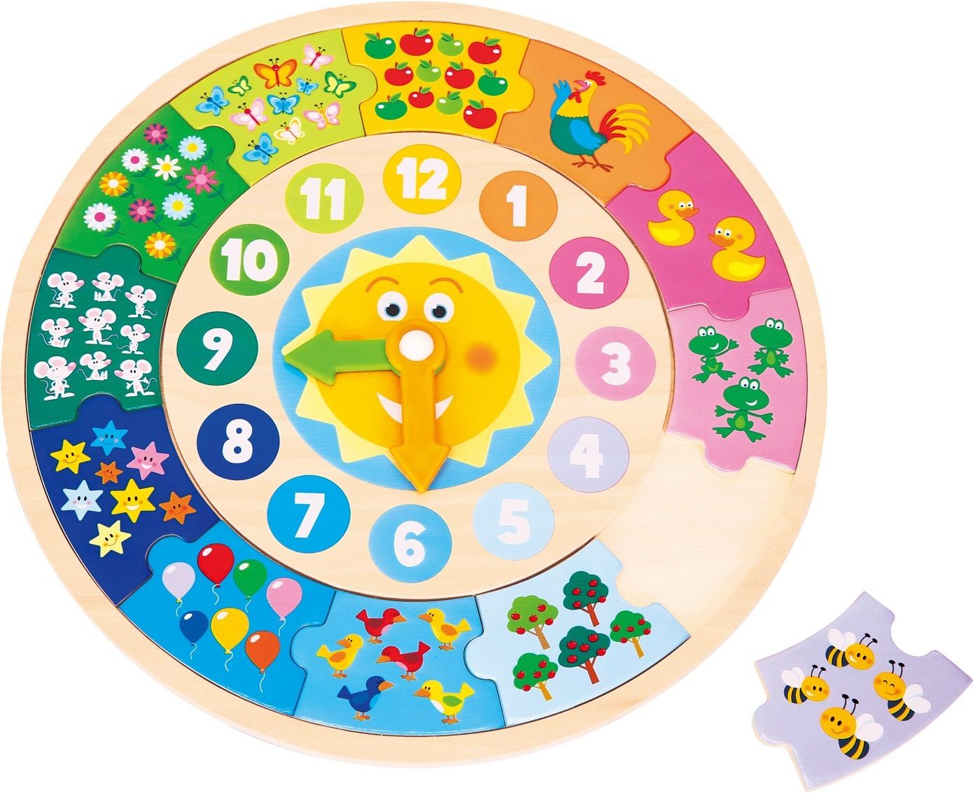 New Classic Toys Dřevěné puzzle hodiny - obrázek 2