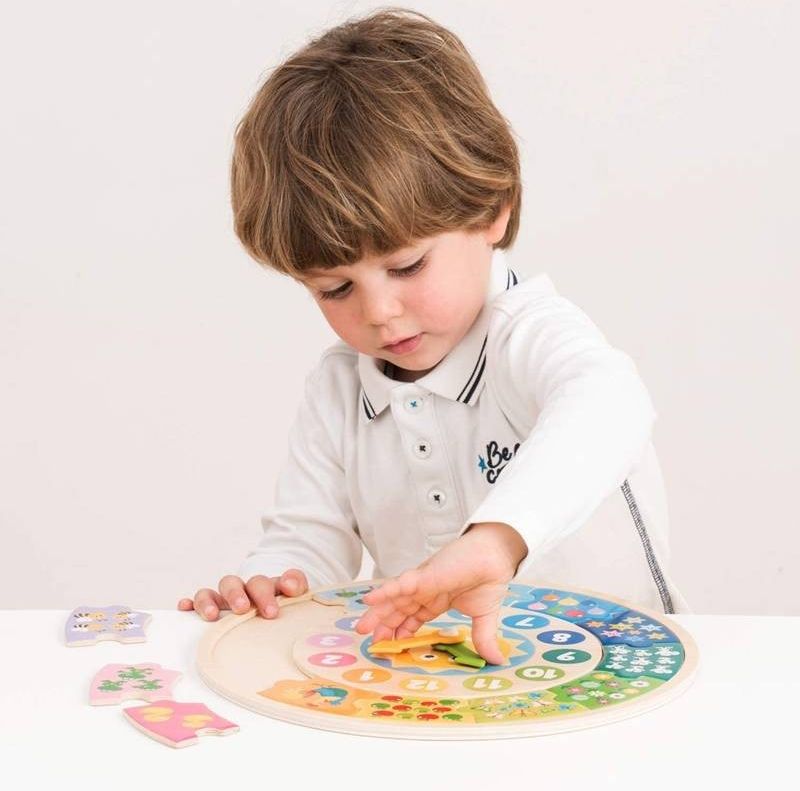 New Classic Toys Dřevěné puzzle hodiny - obrázek 3
