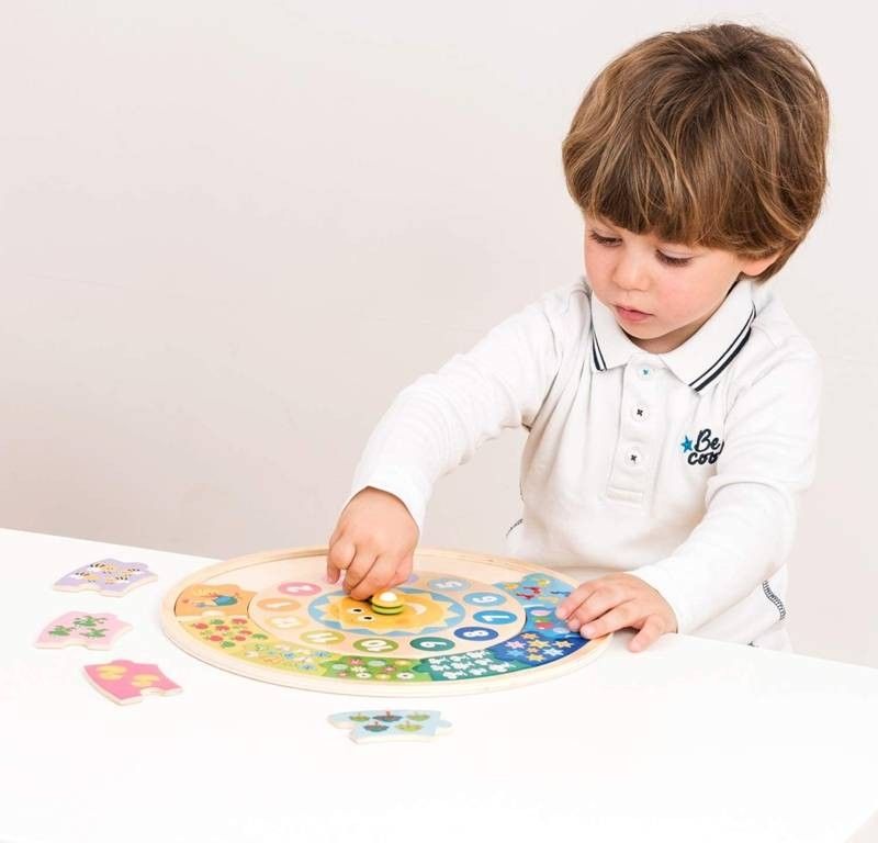 New Classic Toys Dřevěné puzzle hodiny - obrázek 4