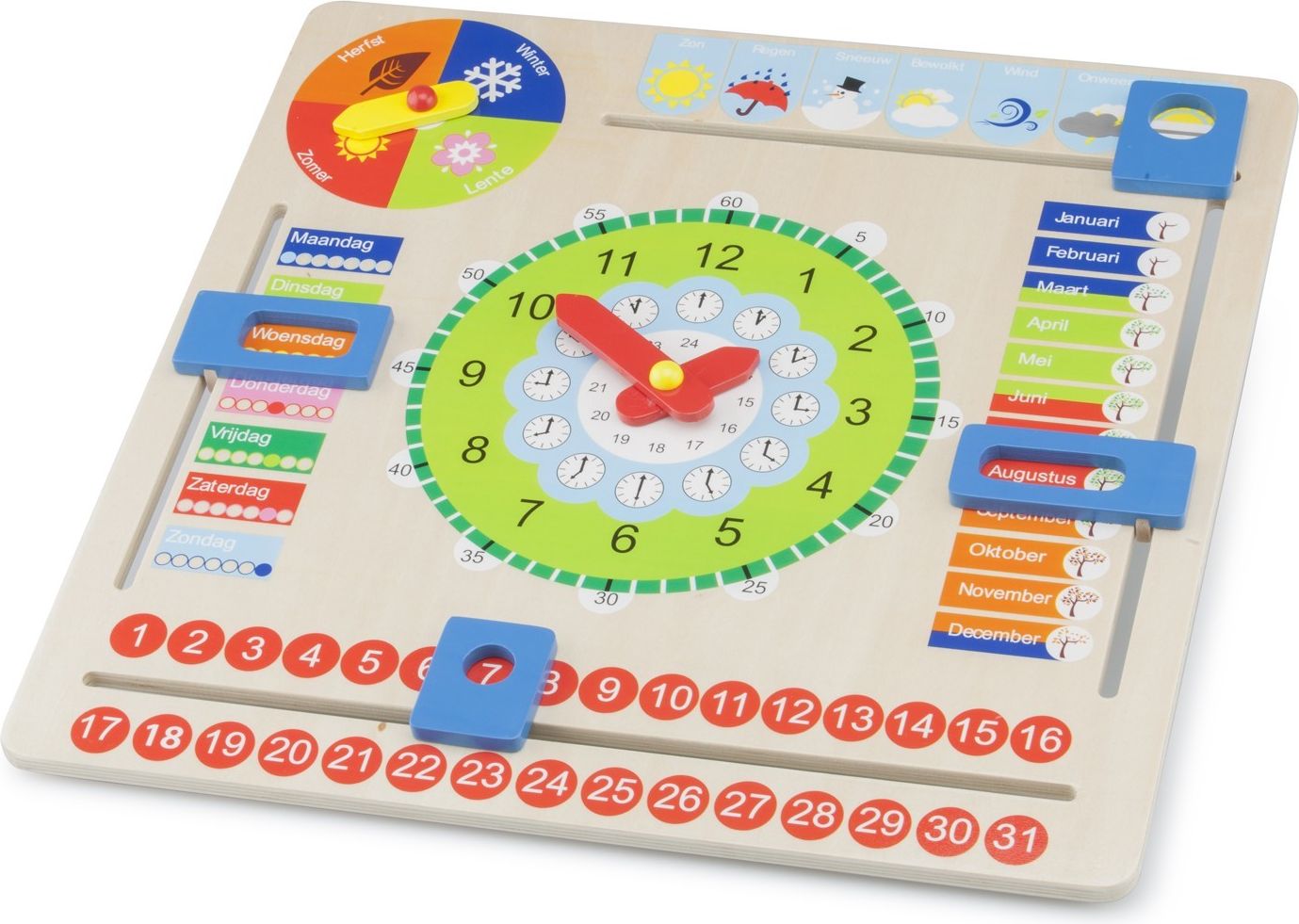 New Classic Toys Dřevěné hodiny s kalendářem - obrázek 2