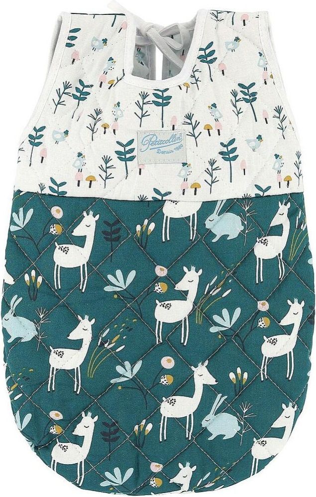 Petitcollin Spací vak zeleno-bílý (pro panenku 36 – 40 cm) - obrázek 2