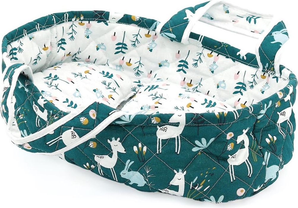 Petitcollin Přenosná taška zeleno-bílá pro panenku 28 cm - obrázek 1