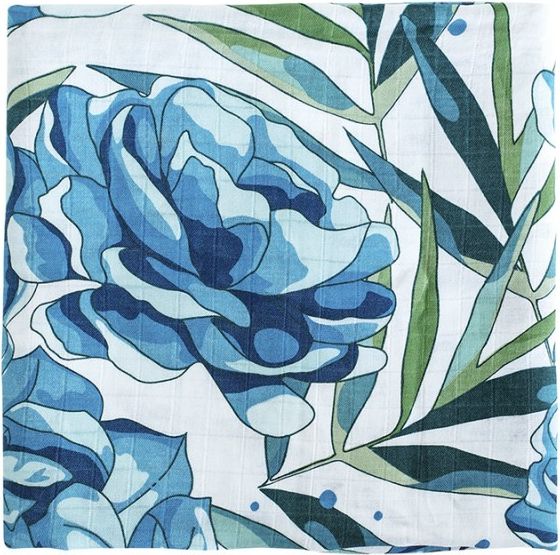 Tommy Lise plena z bio bavlny 120 x 120 Azure Blossom - obrázek 1