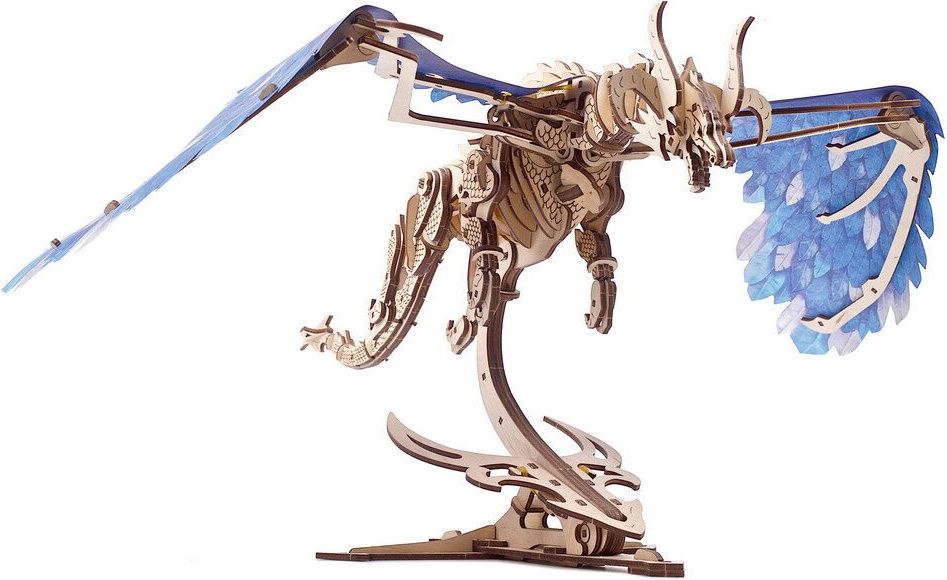 Ugears 3D dřevěné mechanické puzzle Vířící drak - obrázek 1