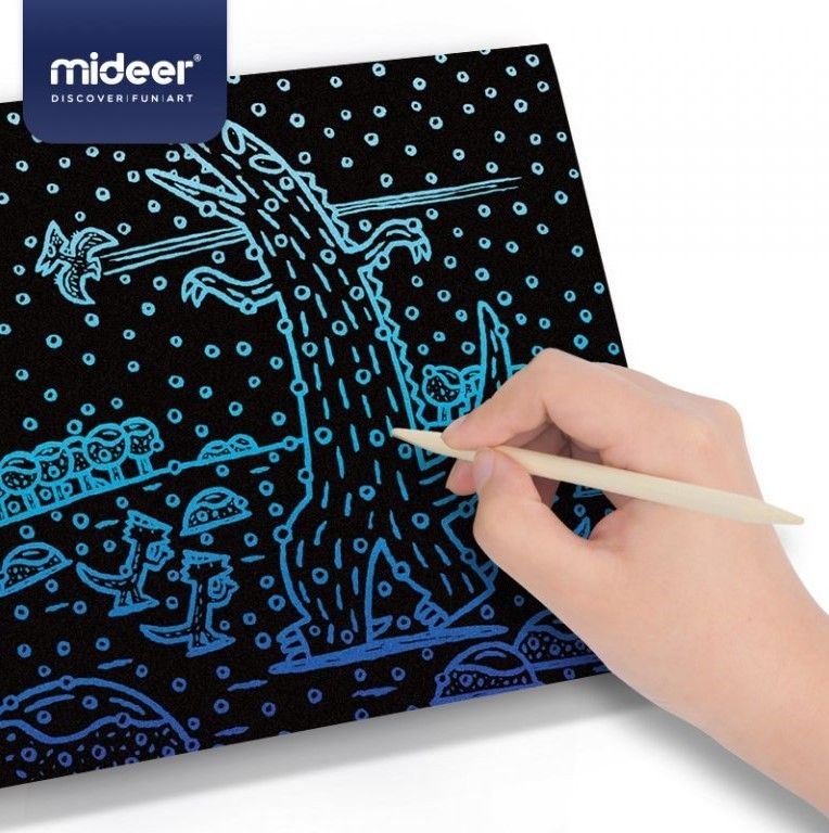 Mideer Vyškrabávací obrázky Dinosaurus - obrázek 3
