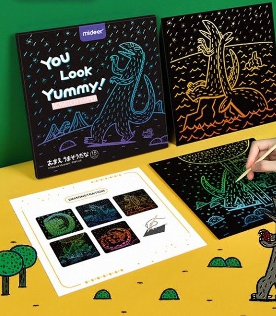 Mideer Vyškrabávací obrázky Dinosaurus - obrázek 5