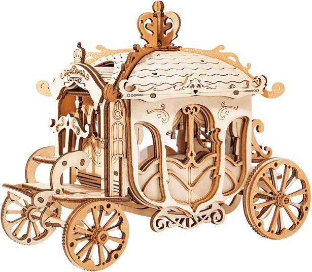 RoboTime dřevěné 3D puzzle Historický kočár - obrázek 1